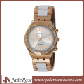 New Fashion Rosegold White Band Armbanduhr für Lady